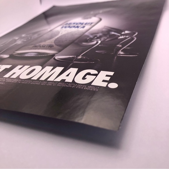 🟢[Absolut Vodka] ABSOLUT HOMAGE Original 1999 Vintage Magazine Advertisement - Picture 7 of 10